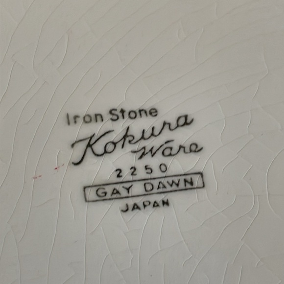 MCM Kokura Ware Ironstone Gay Down Japan set of 3 dessert plates blue flower - Picture 5 of 6